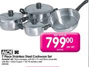 Aloe 7 Piece Stainless Steel Cookware Set-Per set