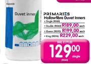 Primaries Hollowfibre Duvet Inners Double(11582)