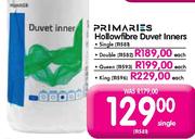 Primaries Hollowfibre Duvet Inners King(11596)