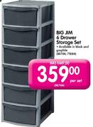 Big Jim 6 Drawer Storage Set-Per Set