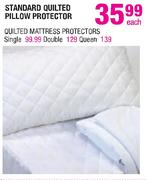Standard Quilted Pillow Protector-Each