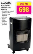 Logik Roll About 3 Panel Gas Heater