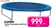 Bounce 10 Foot Trampoline With Pads-Each