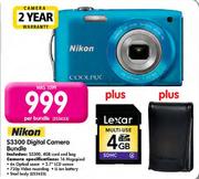 Nikon S3300 Digital Camera Bundle-Per Bundle