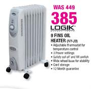 Logik 9 Fins Oil Heater(NY-J9)-Each