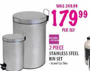 Simple Choice Stainless Steel Bin Set-3Ltr. & 12Ltr