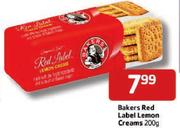 Bakers Red Label Lemon Creams - 200gm