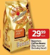 Importers Coffee Beans - 250gm Each