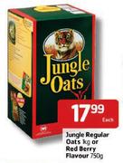 Jungle Regular Oats 1kg or Red Berry Flavour 750gm - Each