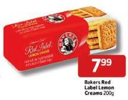 Bakers Red Label Lemon Creams-200gm