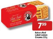 Bakers Red Label Lemon Creams - 200g