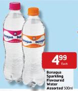Bonaqua Sparkling Flavoured Water-500ml Each 