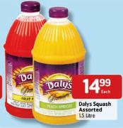 Dalys Squash - 1.5Ltr Each