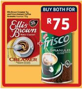 Ellis Brown Creamer 1Kg and Frisco Instant Coffee Granules Assorted 750g