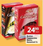 Boston Cappuccino Sticks Assorted-10s Each
