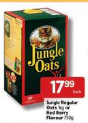Jungle Regular Oats 1Kg or Red Berry Flavour 750g-Each