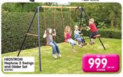 Hedstrom Neptune 2 Swings And Glider Set-Per Set
