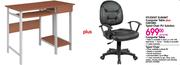 Student Summit Computer Table Plus Oxford Typist Chair PU Solution-Per Bundle