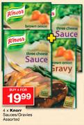4 X Knorr Sauces/Gravies Assorted