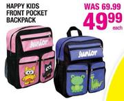 Happy Kids Front Pocket Backpack-Each