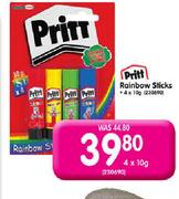 Pritt Rainbow Sticks-4 x 10g 