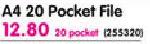 Butterfly A4 20 Pocket File-Each