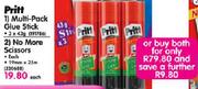 Pritt Multi-Pack Glue Stick And No More Scissors-Per Pack