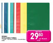 Donau A4 Quotation Folders-Per 10 Pack