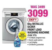 Defy Metallic Silver Front Load Washing Machine-6kg(DAW 370)