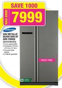 Samsung Metallic Silver Side By Side Fridge-550Ltr(RSA1NTMG/XFA)
