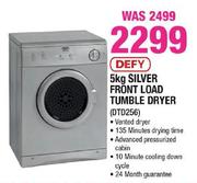 Defy Silver Front Load Tumble Dryer-5kg(DTD256)