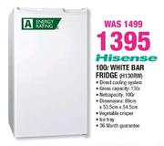 Hisense White Bar Fridge-100Ltr(H130RW)