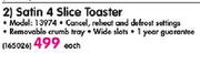 Russell Hobbs Satin 4 Slice Toaster(13974)-Each