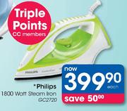 Philips 1800 Watt Steam Iron (GC2720)-Each