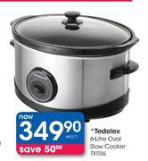 Tedelex 6-Litre Oval Slow Cooker (TXSS6L)-Each