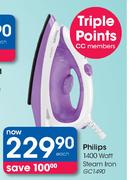 Philips 1400 Watt Steam Iron (GC1490)-Each