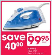 Safeway 1200 Watt Steam Spray Iron-Each
