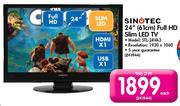 Sinotec 24" FHD Slim LED TV(STL-24VA3)-Each