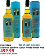 Kilkerran Sherry Or Bourbon Scotch Whisky In Gift Tube-1X750ml