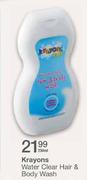  Krayons Water Clear Hair & Body wash-250ml