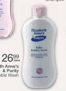 Elizabeth Anne's & Purity Sensitive Baby Bubbie Wash-300ml