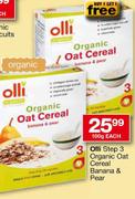 Olli Step3 Organic Oat Cereal Banana & pear 100g-Each