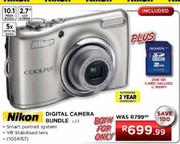Nikon Digital Camera Bundle (L23) + adata 2GB SD Card