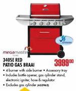 Megamaster 340SE Red Patio Gas Braai