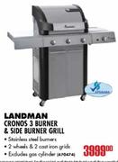 Landman Cronos 3 Burner & Side Burner Grill