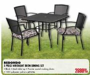 Redondo 5 Piece Wrought Iron Dining Set Per Set 