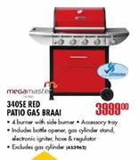 Megamaster 340SE Red Patio Gas Braai