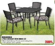 Redondo 5 Piece Wrought Iron Dining Set Per Set 