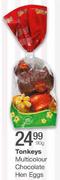 Tonkeys Multicolour Chocolate Hen Eggs-90gm