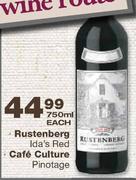Rustenberg (Ida Red)/Cafe Culture(Pinotage)-750ml Each
